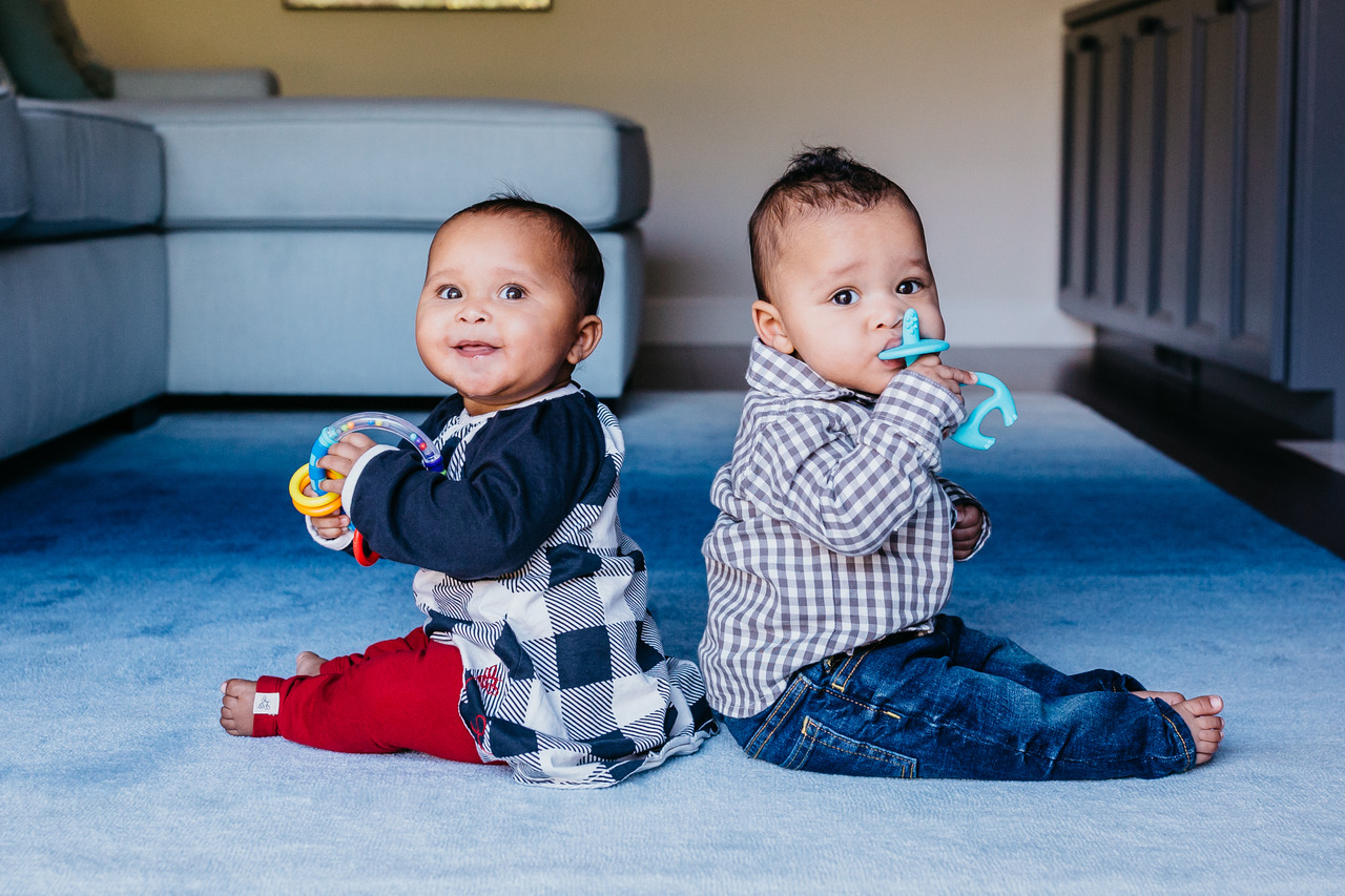 twins at home family session sf bay area