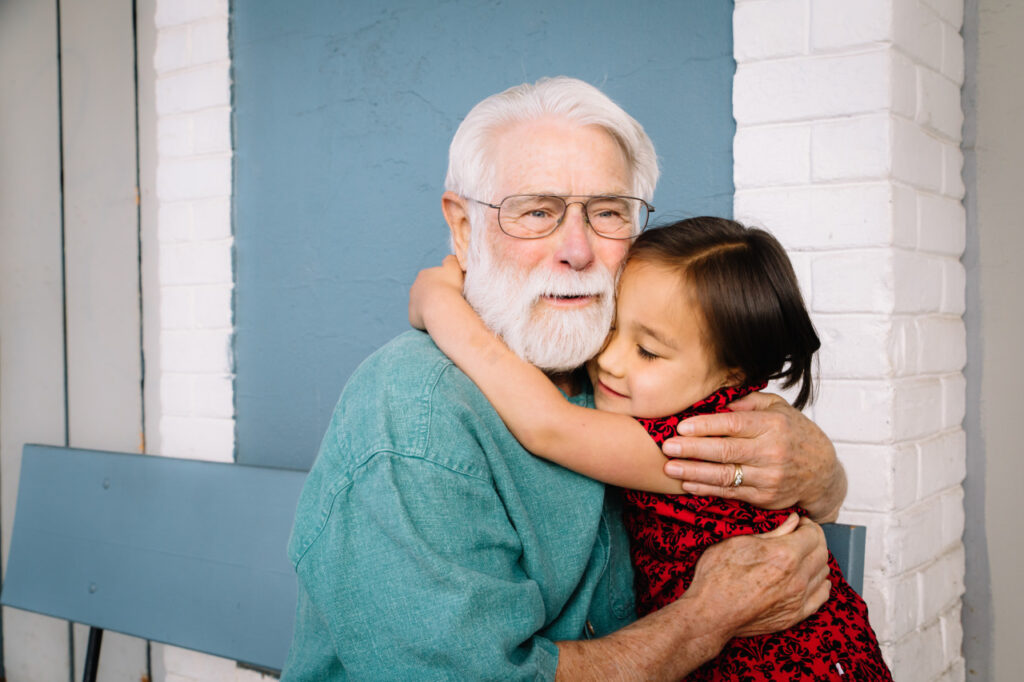 grandfather bonding with granddaughter family session lake merritt sf east bay area oakland
