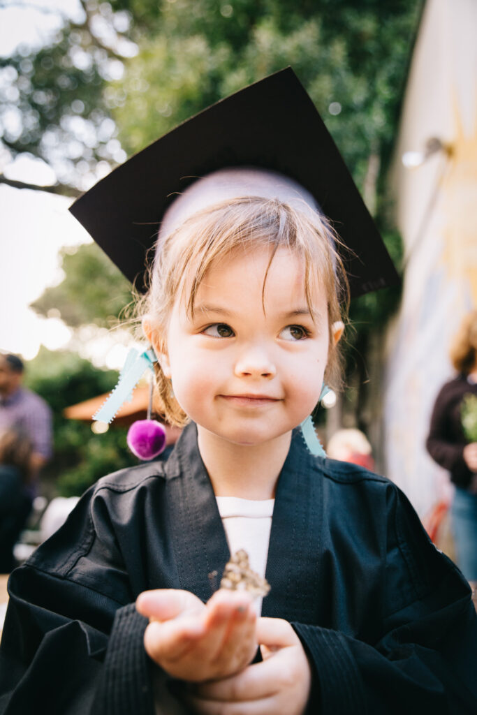 preschool graduation of young girl family session sf bay area