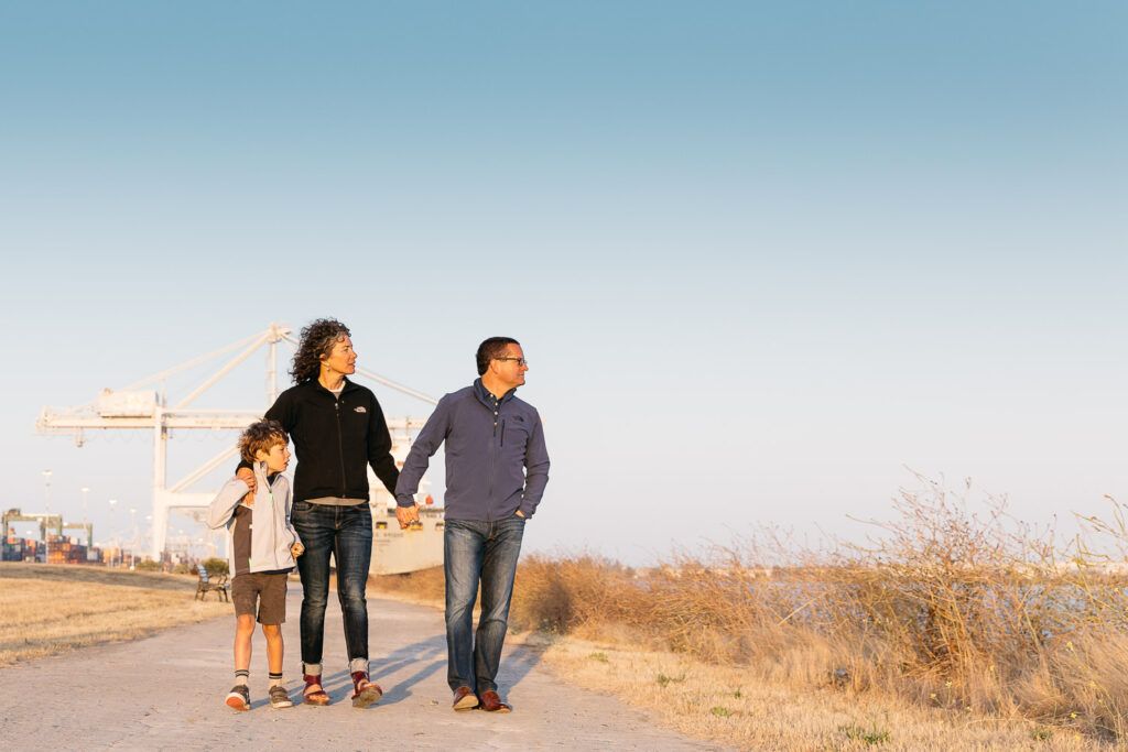 family session at middle harbor shoreline park oakland