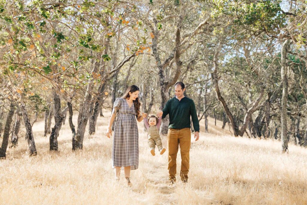 east-bay-family-photographer-IMG_0344-carmen-dunham-photography Expecting family swinging young toddler in the meadow