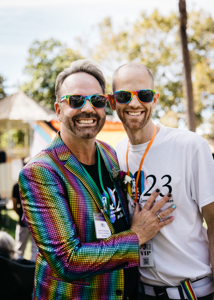 Co-founders of Alameda Pride smiling at camera