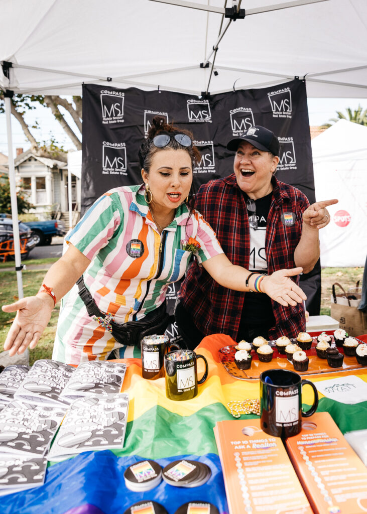 Vendors at Alameda Pride sharing their merch